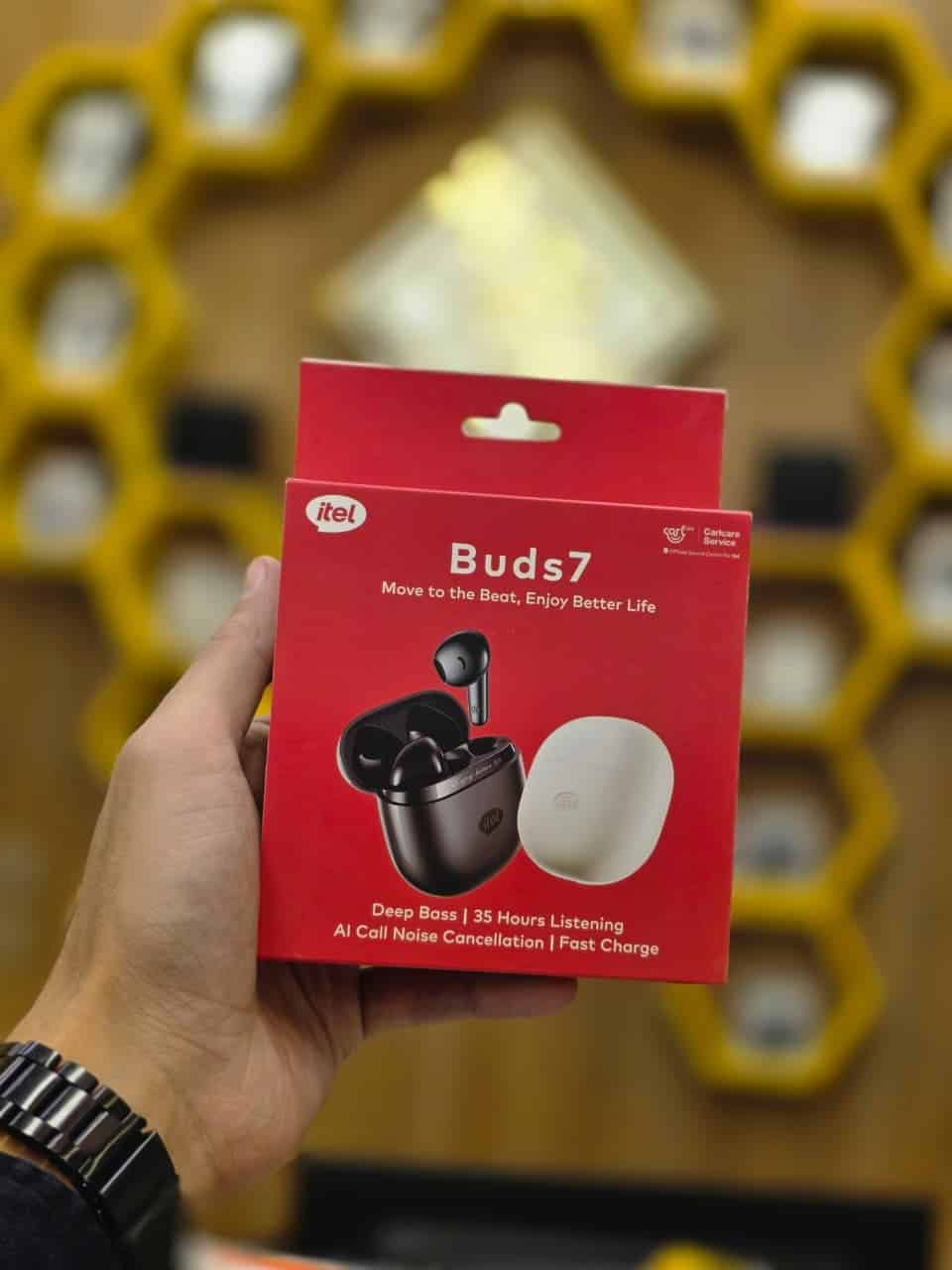 WhatsApp Image 2026-03-13 at 8.00.34 PM(1) سماعة ايتل Buds7 لاسلكية - باص عميق وبطارية تدوم 35 ساعة - itel Buds7 - الصورة 1
