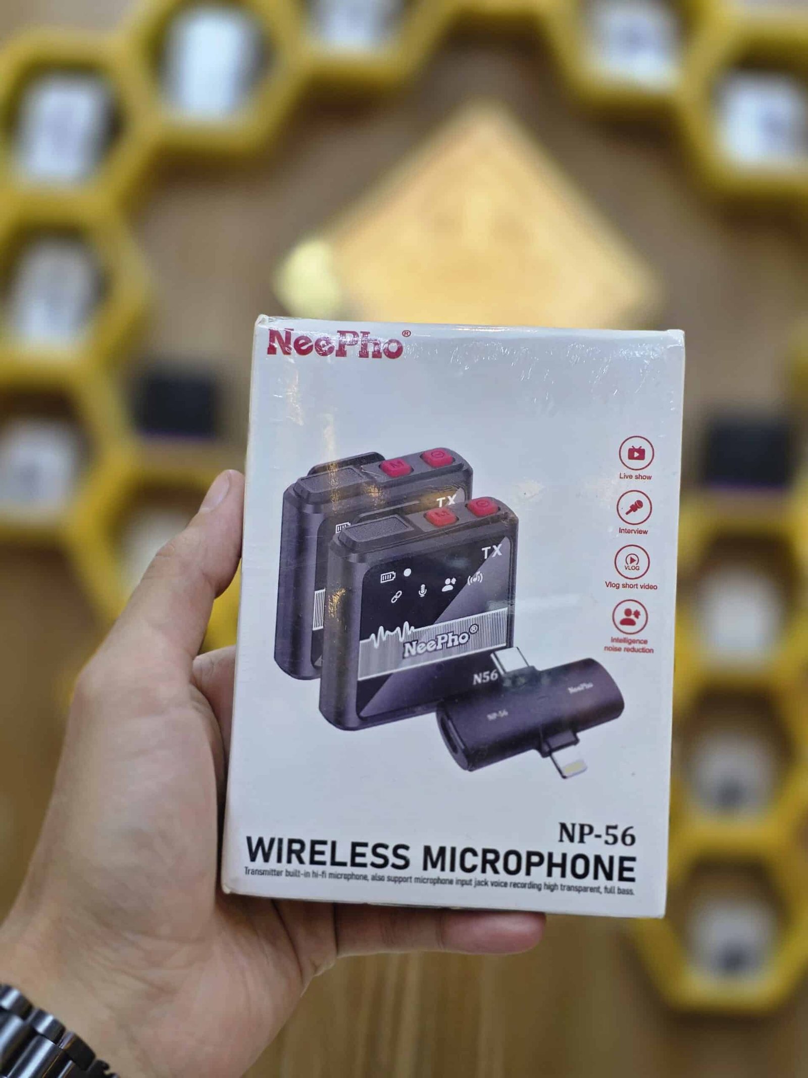 WhatsApp Image 2026-04-08 at 1.40.37 AM مايك موبايل Neepho NP-56 لافالير لاسلكي بجودة صوت عالية - الصورة 1