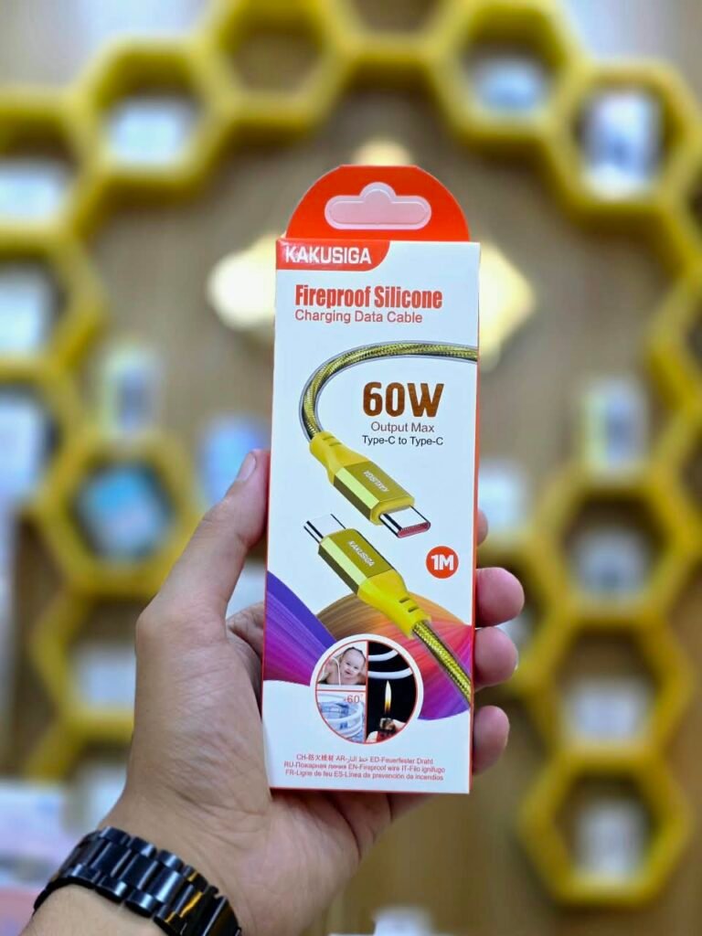 KAKUSIGA Fireproof Silicone Charging Data Cable 1M  60W Output Max